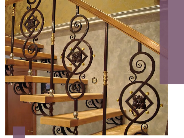 Изготовление кованых лестниц под ключ в Кинешме