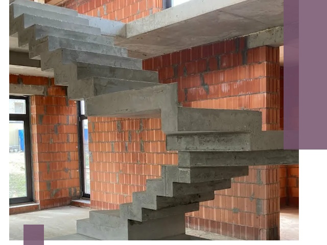 Изготовление бетонных лестниц под ключ в Кинешме