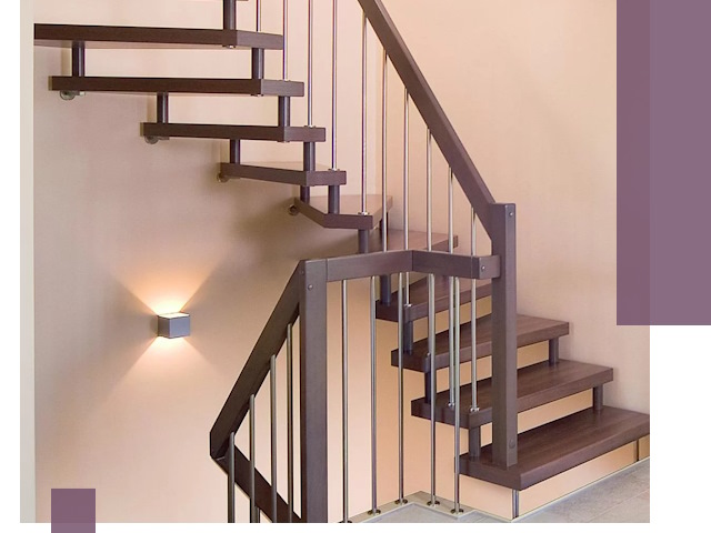 Изготовление лестниц на больцах в Кинешме под ключ