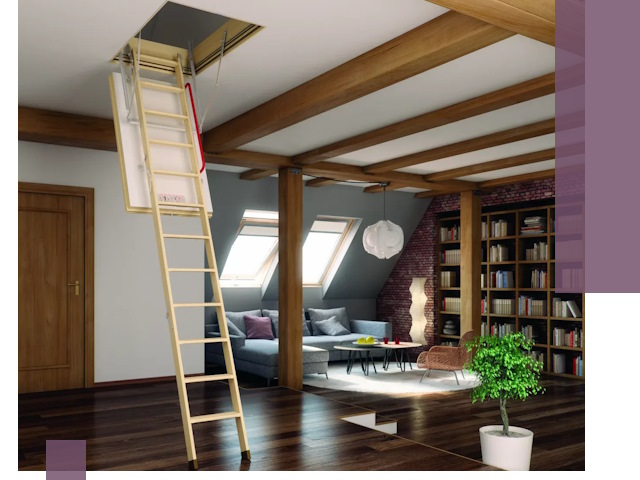 Чердачные лестницы под ключ в Кинешме: изготовление и монтаж