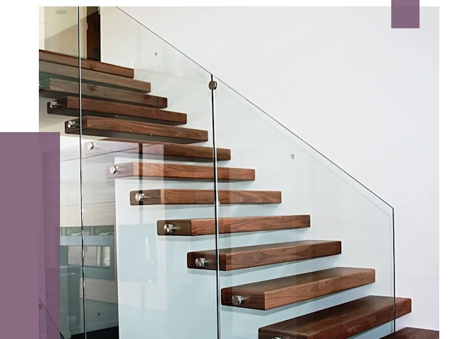 Стеклянные перила для лестницы в Кинешме от 14655 руб.