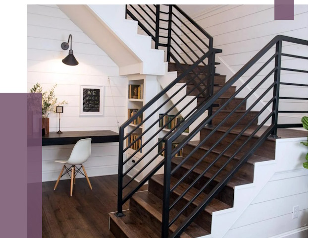 Перила для лестницы в доме в Кинешме от 7328 руб. — ПРОЛЁТ-Кнш