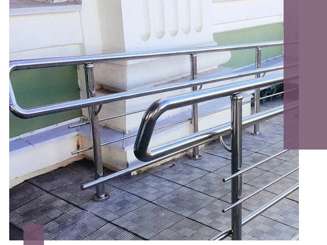 Ограждения пандусов из металла и нержавейки в Кинешме