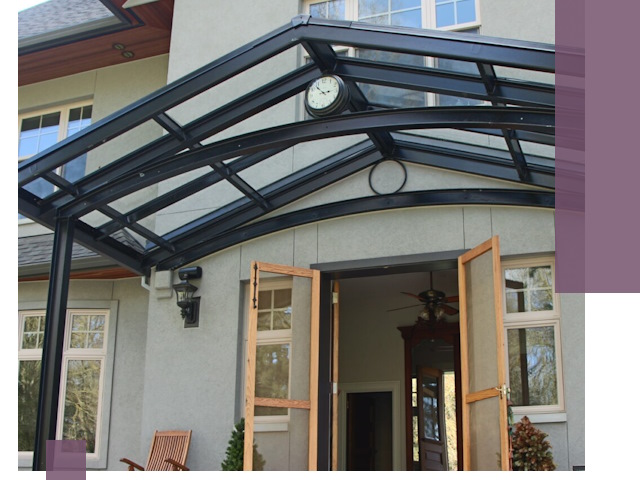 Изготовление и монтаж навесов и козырьков в Кинешме