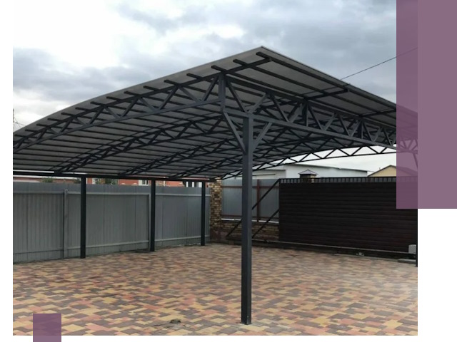 Недорогие навесы под ключ в Кинешме — изготовление и монтаж