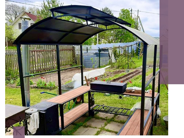 Навесы для барбекю в Кинешме: изготовление, монтаж и демонтаж