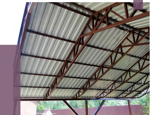 Навесы из профнастила в Кинешме от 7277 руб. | ПРОЛЁТ-Кнш