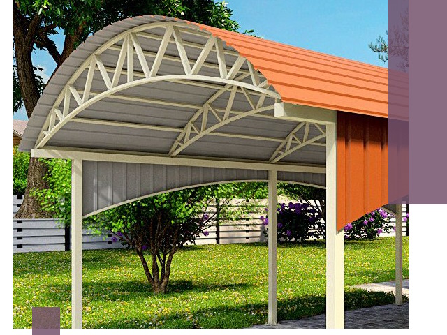 Навесы из профнастила под ключ в Кинешме — установка и монтаж