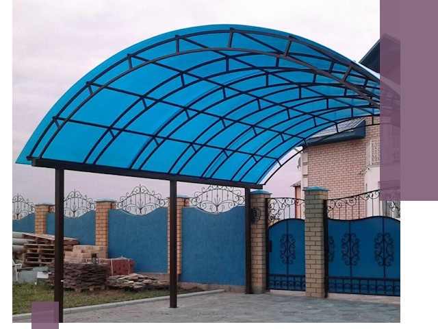 Арочные навесы под ключ в Кинешме — изготовление и монтаж