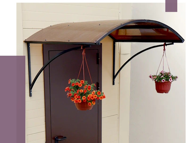 Козырьки над входом в Кинешме от 14655 руб.  | ПРОЛЁТ-Кнш