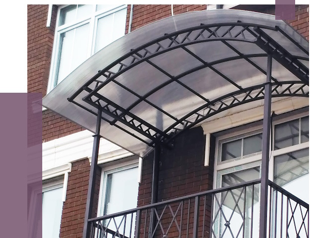 Козырьки над балконом в Кинешме от 8540 руб. | ПРОЛЁТ-Кнш