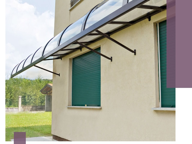 Козырьки над окнами в Кинешме — изготовление и монтаж по выгоде