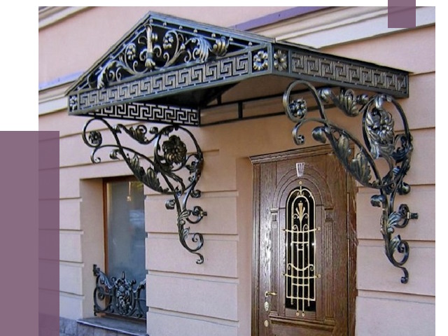 Кованые козырьки в Кинешме под ключ от 12583 руб. — ПРОЛЁТ