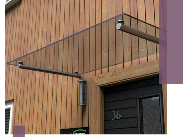 Стеклянные козырьки на входы и фасады в Кинешме