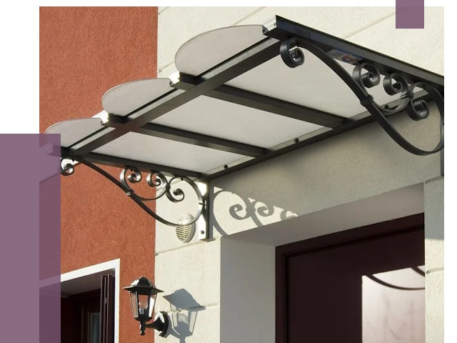 Односкатные козырьки в Кинешме от 8288 руб.  | ПРОЛЁТ-Кнш