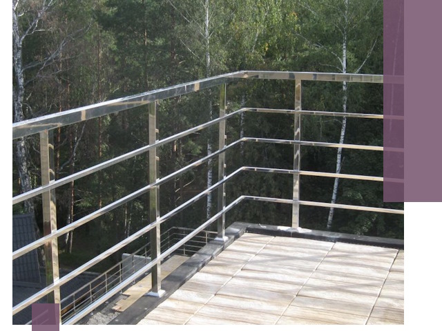 Парапеты из нержавеющей стали в Кинешме — изготовление и монтаж