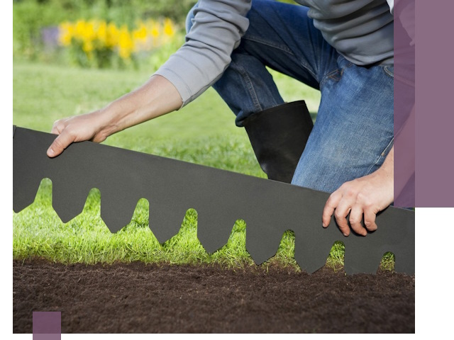 Металлические бордюры для газона в Кинешме — изготовление и монтаж