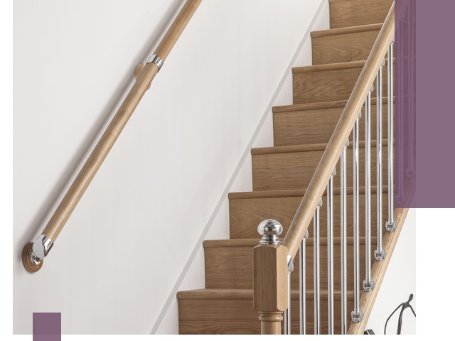 Пристенные поручни из стали и нержавейки под монтаж в Кинешме